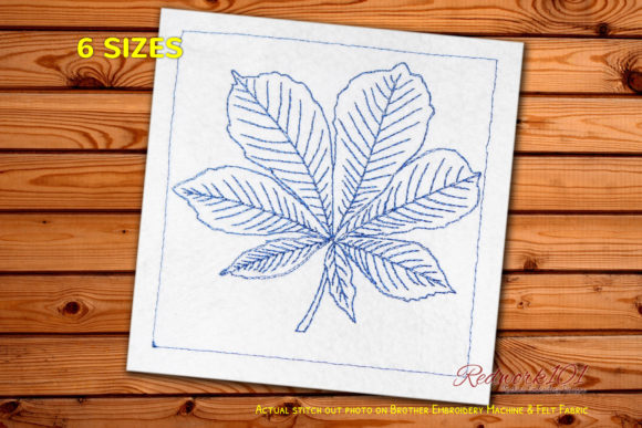 Buckeye Leaf Design: A Seasonal Embroidery Gem