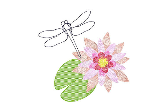 Dragonfly and Water Lily