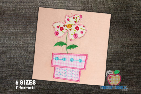 Flower in a Pot Applique