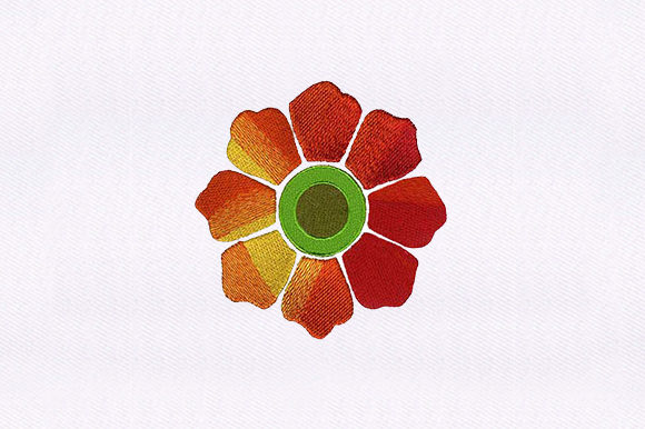 Gradient Flower: A Craft Fair-Ready Embroidery Design