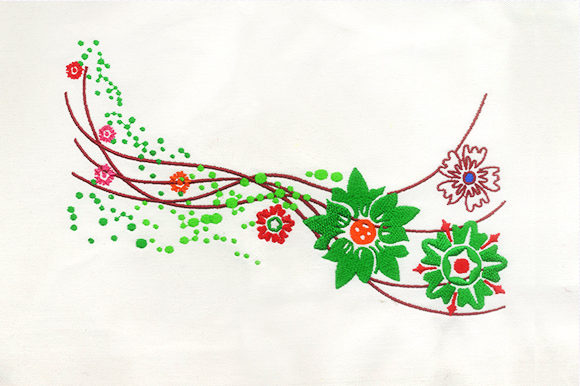 Green Flower Vine: A Thoughtful Embroidery Choice for Personalized Gifts