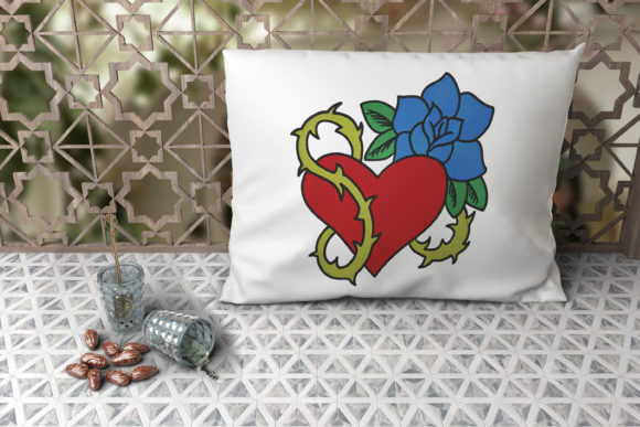 Heart and Wild Rose: A Thoughtful Embroidery Design for Meaningful Gifts