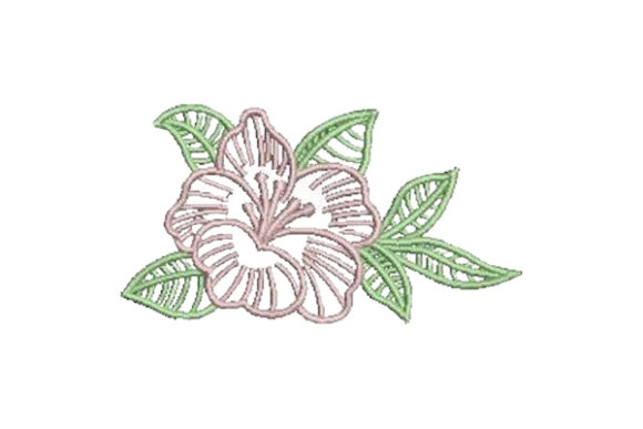 Hibiscus Outline Flower