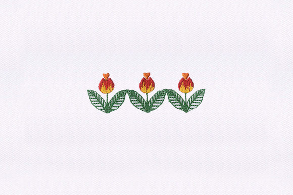 Leaves Flower Border Embroidery Design Review