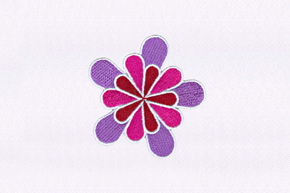 Maroon Flower Quilting Design