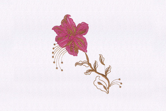Pink Flower Design: A Delicate, Versatile Embroidery Gem