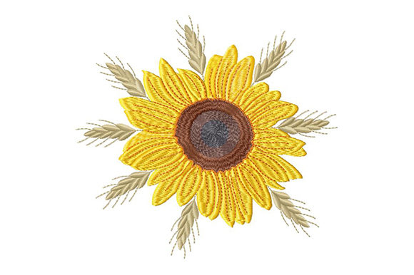 Sunflower and Wheat Spikelets