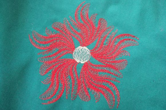 Swirl Flower: A Light, Festive Single Flower for Holiday Embroidery
